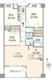 プレミスト三鷹井口の間取図