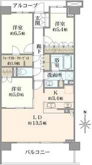 ザ・パークハウス国分寺四季の森IIの間取図