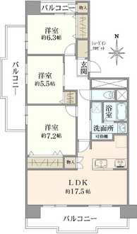 森之宮パークサイドコーポの間取図