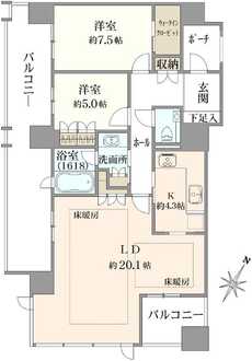 グランドメゾン京町堀タワーの間取図