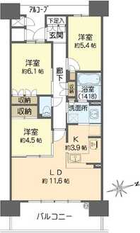 阿波座ライズタワーズマーク20の間取図