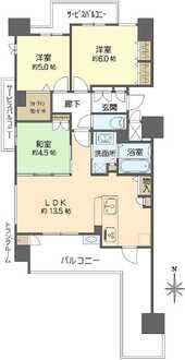 プライムスクエア住吉公園の間取図