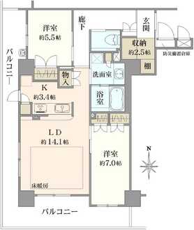 マスターズマンション吹田千里丘中楽坊の間取図