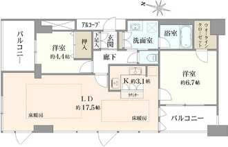 大阪ウエストゲートタワーの間取図