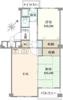 塚本東コーポ A棟の間取図