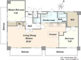 フラット田園調布の間取図