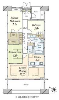 ザ・リバープレイスセンターコートの間取図