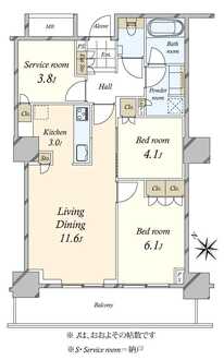 ステーションツインタワーズ糀谷フロント・ウエストの間取図