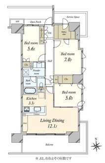 プラウドシティ大田六郷フォレスト街区棟の間取図