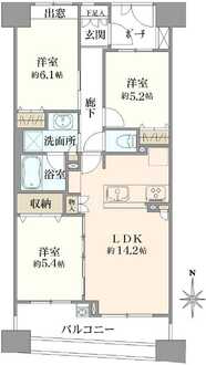 ヒルズ両国石原の間取図