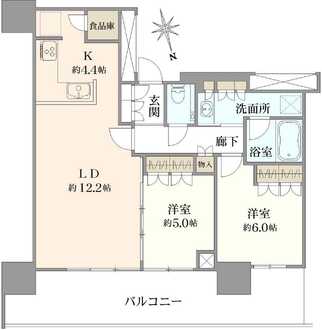 プラウドタワー小岩ファーストの間取図
