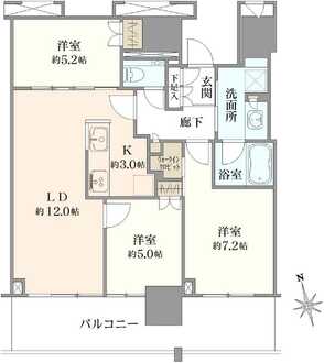 プラウドタワー小岩ファーストの間取図