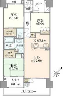 川崎サイトシティIII番館の間取図