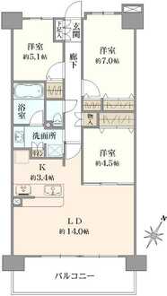 キャピタルガーデン東大島ソレアの間取図