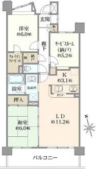 イトーピア川口元郷の間取図