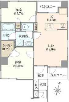 錦糸町アムフラットの間取図