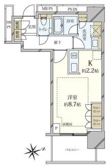 プラウドタワー小岩ファーストの間取図