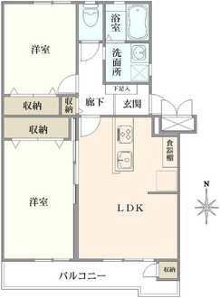 前田ハイツ8号棟の間取図