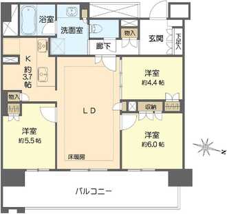 Brillia Tower 箕面船場 の間取図