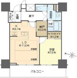 ザ・パークハウス大阪梅田タワーの間取図