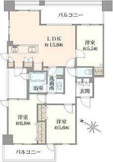 グランフラッツ文京・千石の間取図