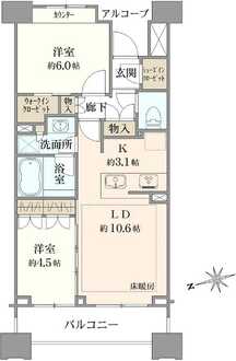 オーベル明石町レジデンスの間取図