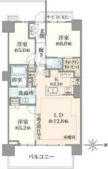 プラウド王子神谷の間取図