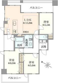 グランフラッツ文京・千石の間取図
