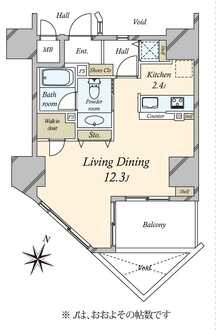 リシェ広尾の間取図