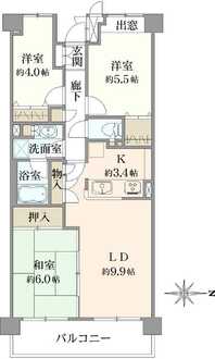 市川大野パークハウスの間取図