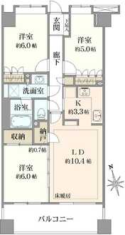 ヒルズ本八幡プレシャスコートの間取図