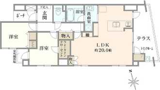 プラウド市川大門通りの間取図