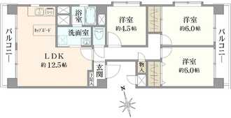 イトーピア市川マンションの間取図