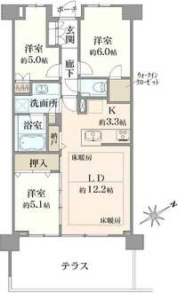 プラウド市川の間取図