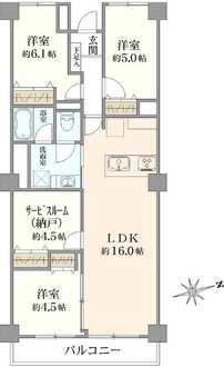 ルネ南市川の間取図