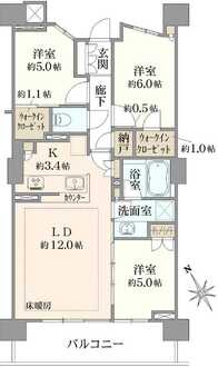 ザ・パークハウス南行徳の間取図