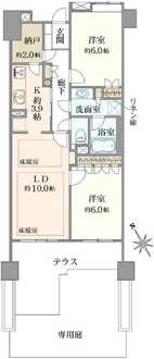 ヒルズ本八幡プレシャスコートの間取図