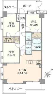 グランエスト氷川台の間取図