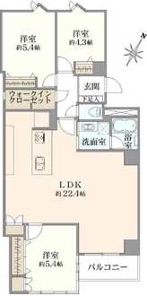 コープ西船橋4号棟の間取図
