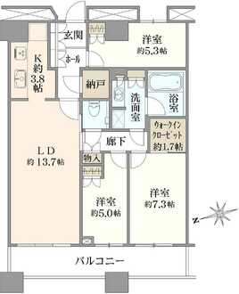 芝浦アイランドグローヴタワーの間取図