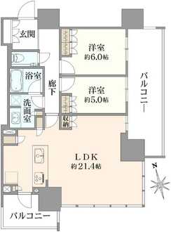ブランズタワー芝浦の間取図