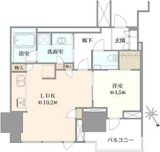プラウドタワー芝浦の間取図