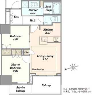 プラウドタワー芝浦の間取図