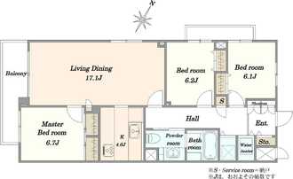 ペアシティ花房山の間取図