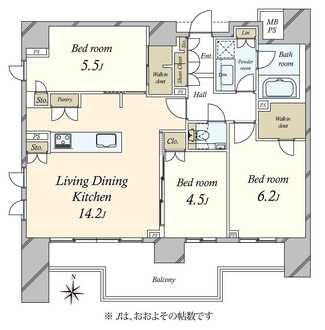 クリオ茅ヶ崎サザンマークスの間取図