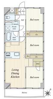 クレッセント目黒IIの間取図