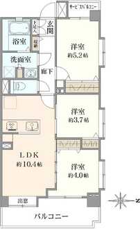 レーベンハイム下赤塚の間取図