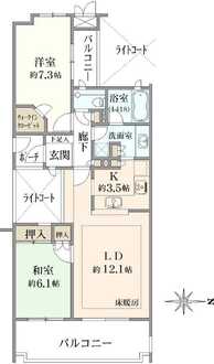 経堂レジデンスの間取図