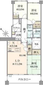 グローヴテラス国立の間取図
