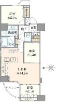 レジデンシャルステートタワー南千住の間取図